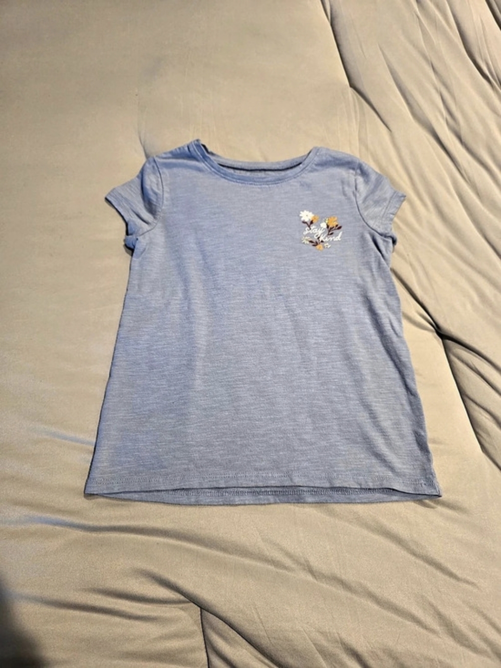Blue Stay Kind Floral Short Sleeve Tee